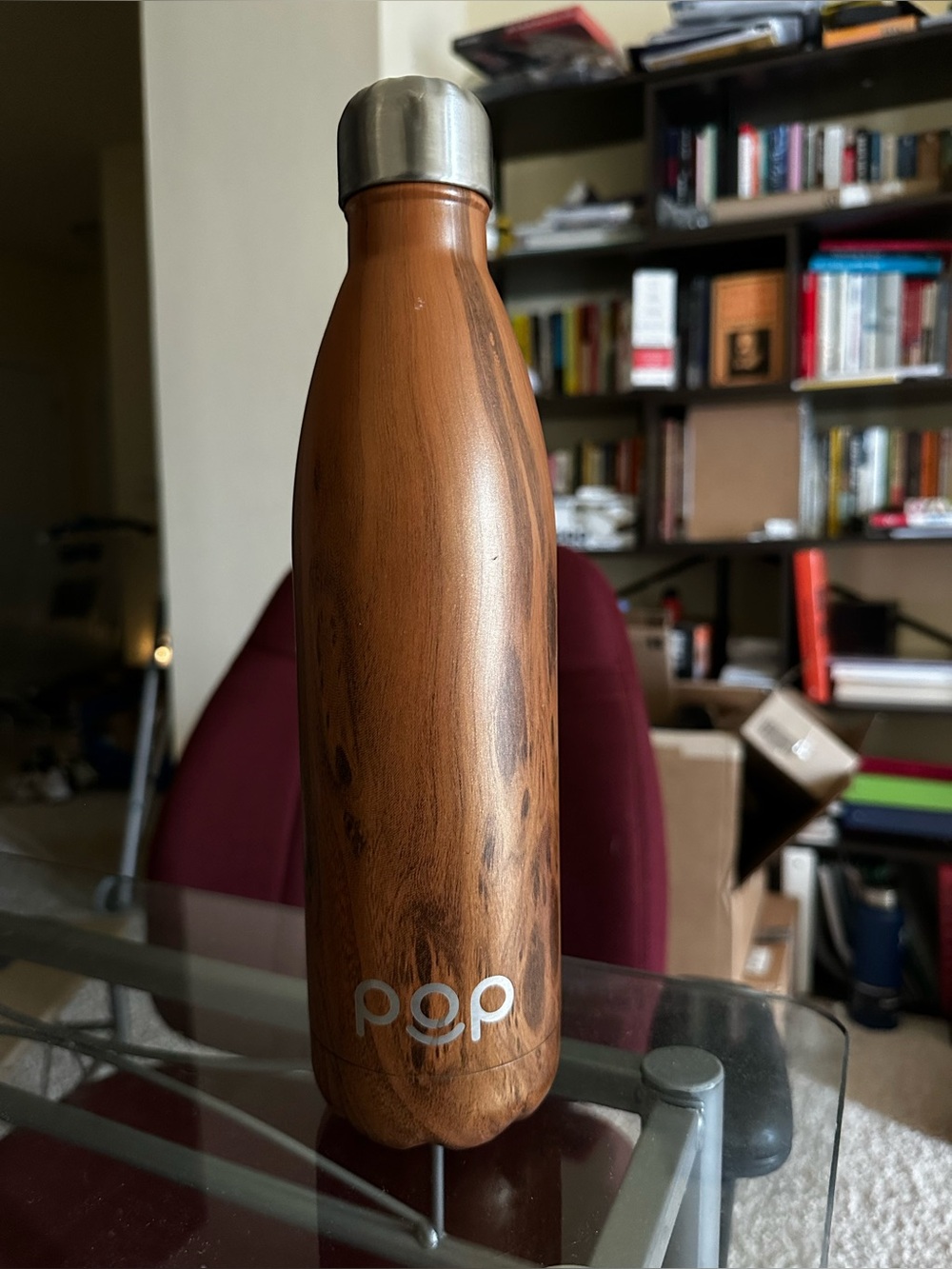 POP Wood Stainless Steel Insulated Water Bottle
